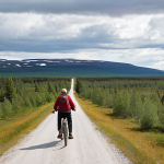 **Prompt 1: Authenticity and Swedish Local Immersion**
    A picturesque scene capturing the essence of conscious travel within Sweden. Focus on authentic experiences: a person cycling peacefully on a quiet country road on Gotland, perhaps pausing to chat with a local artisan, or enjoying a traditional 'fika' in a charming small town like Söderköping. Alternatively, an individual hiking through the vast, serene landscapes of Swedish Lapland (Kungsleden), connecting deeply with nature. The image should evoke a sense of genuine discovery, sustainability, and the unique beauty of Swedish local culture and outdoor life, emphasizing "slow travel" and immersion.